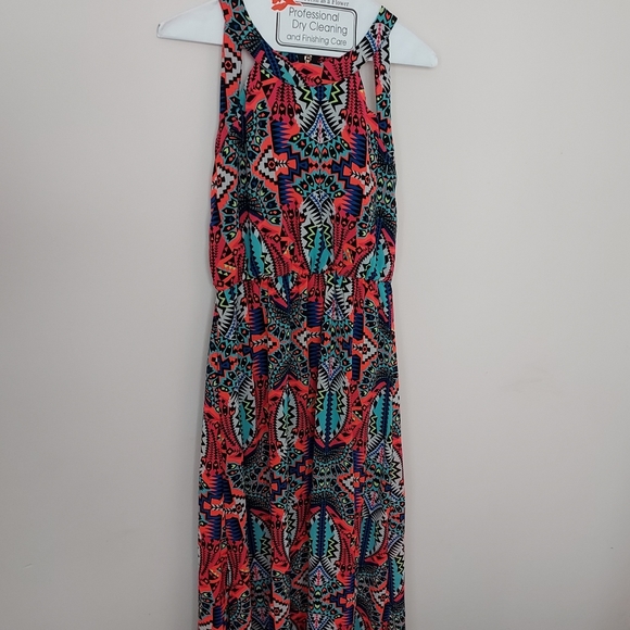 Xhilaration Aztec Bright Tribal print Halter Maxi Dress - XS / TP - Picture 1 of 12